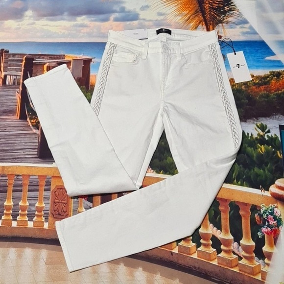 7 For All Mankind Skinny Jeans Size 26 NWT - Picture 1 of 8